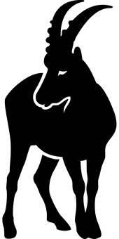 Capricorn Symbol Black Background PNG