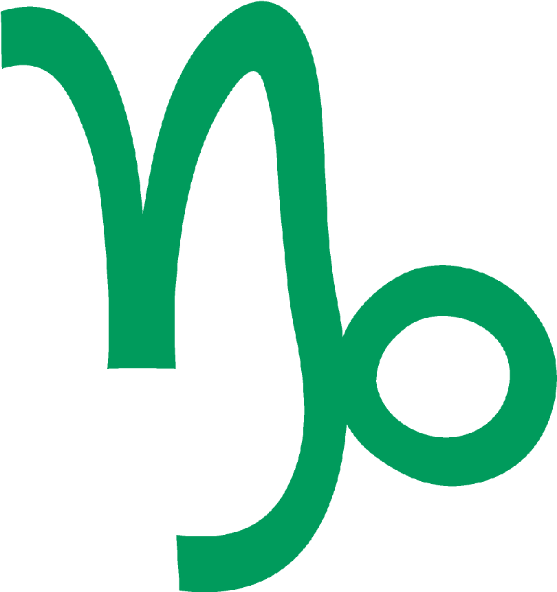 Capricorn Zodiac Symbol Green PNG