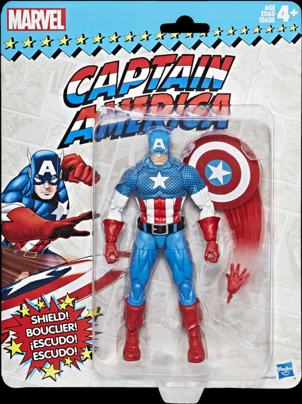 Captain America Action Figure Packaging PNG