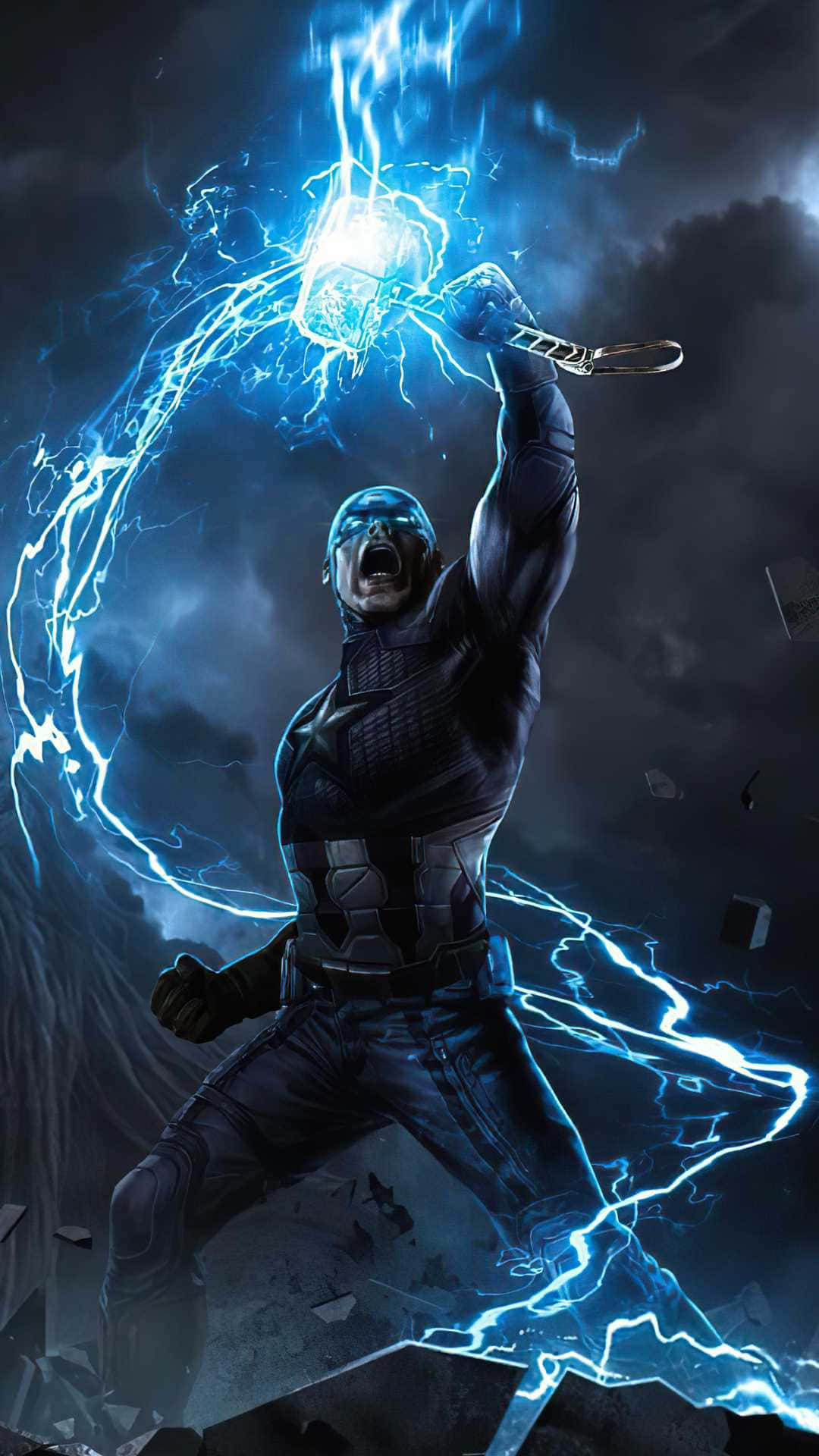 Captain America Android Lightning Wallpaper