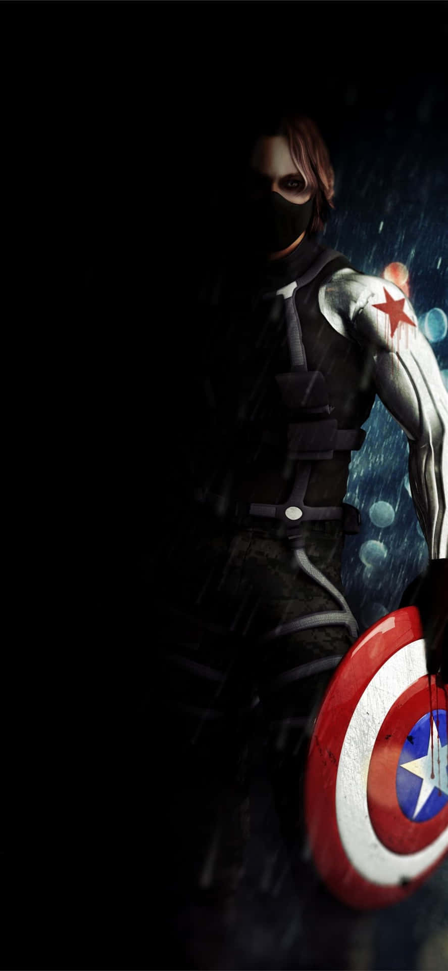 !Captain America Android klar til handling! Wallpaper