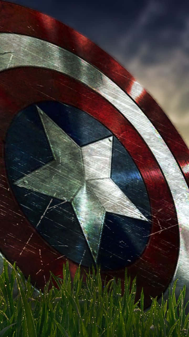 Captainamerica Android Shield En El Césped Fondo de pantalla