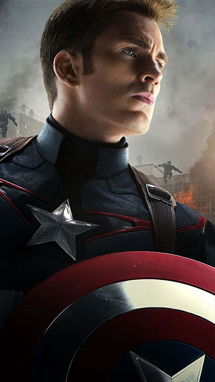 En androidudgave af Captain America. Wallpaper