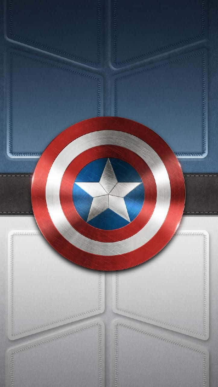 Capitánamérica Escudo De Android En La Puerta. Fondo de pantalla