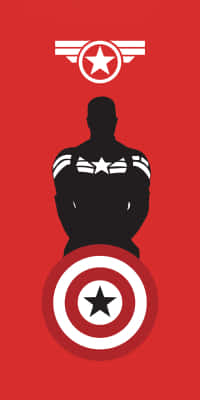 Minimalist Captain America Android Wallpaper