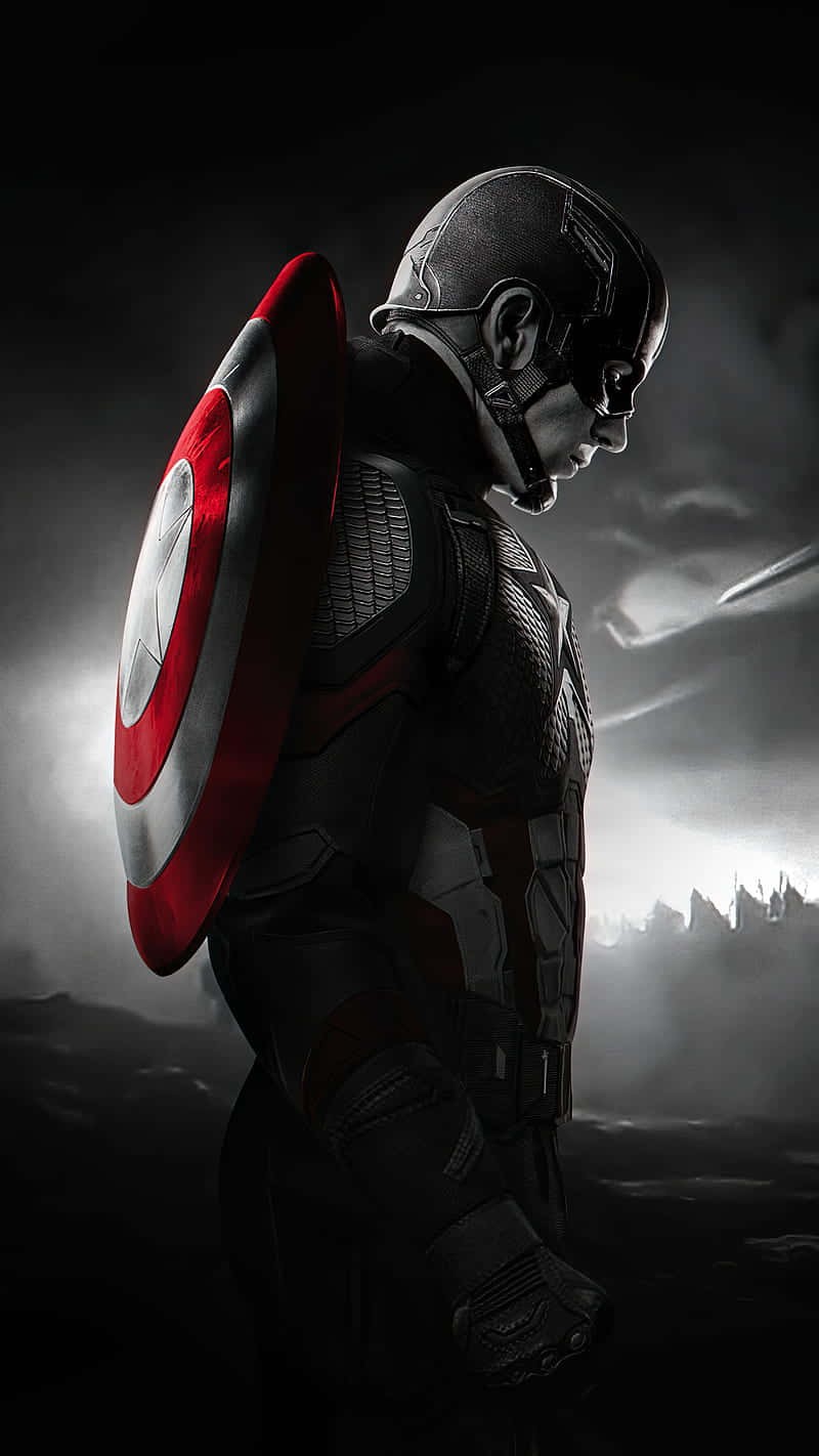 Hier,um Für Gerechtigkeit Zu Kämpfen - Captain America Android Wallpaper