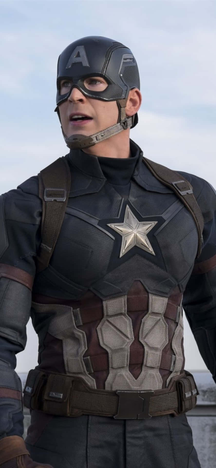 Captain America Android In Black Wallpaper