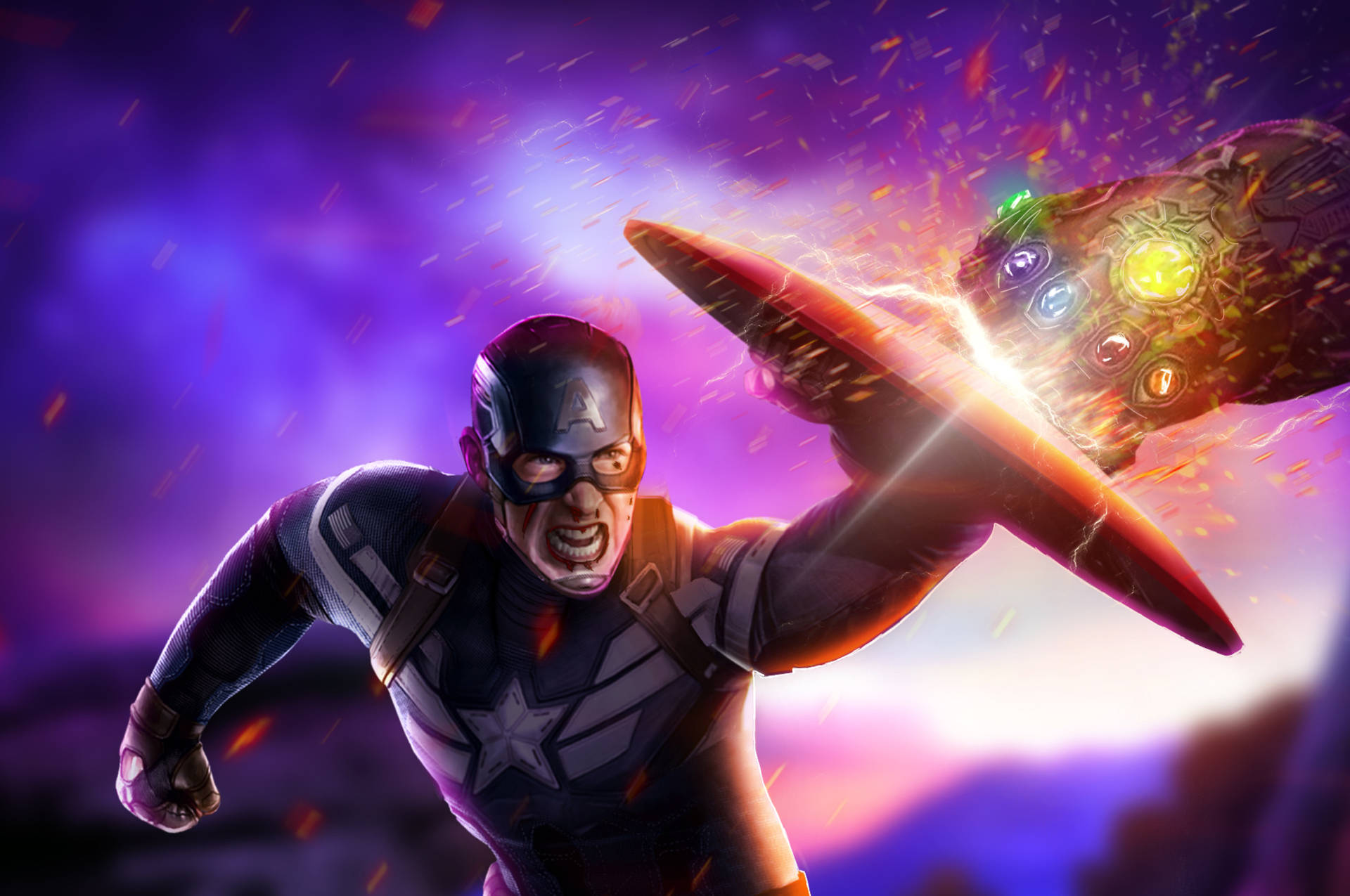 Captain America - A Hero of Avengers Endgame Wallpaper