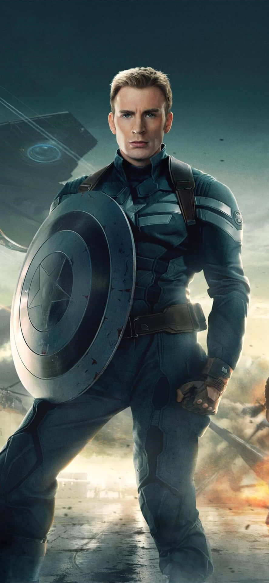 MCU Hero Steve Rogers Captain America The Winter Soldier Background