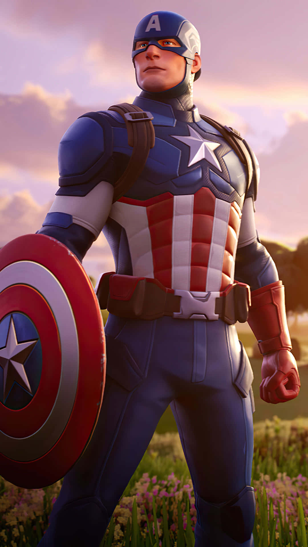 Sfondodel Personaggio Di Fortnite: Capitan America