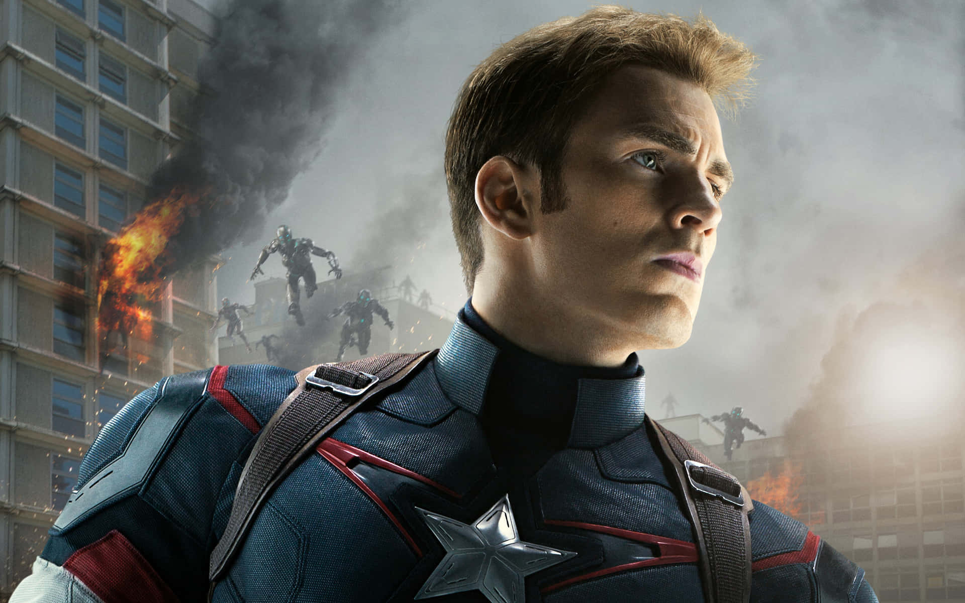 Captain America Battle Backdrop Wallpaper