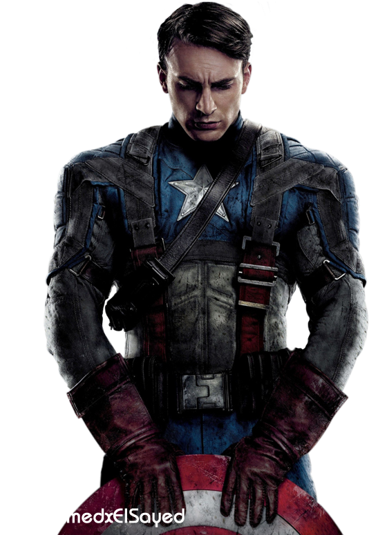 Captain America Battle Ready Pose PNG