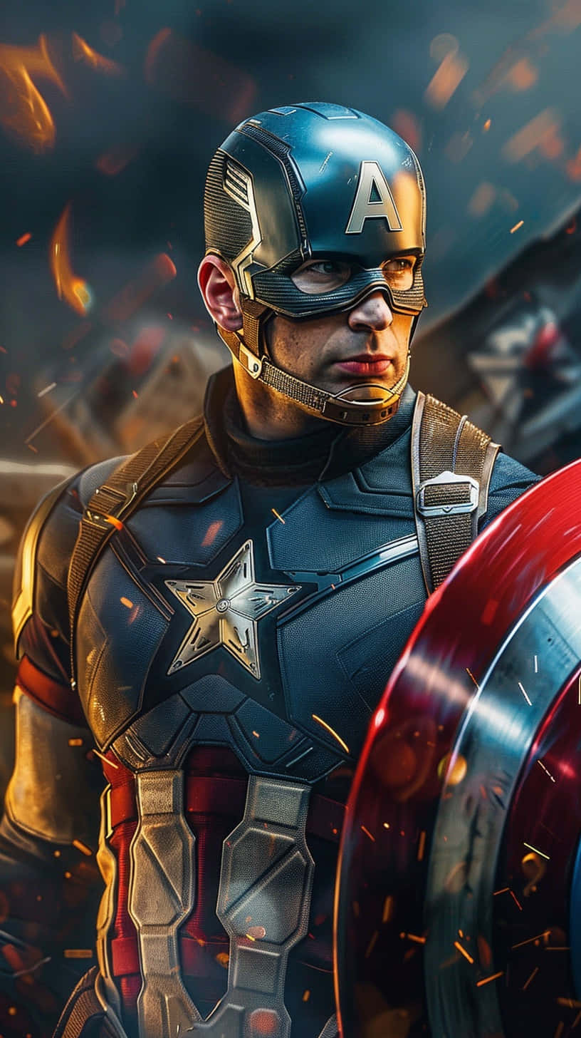 Captain America Strijd Houding Achtergrond