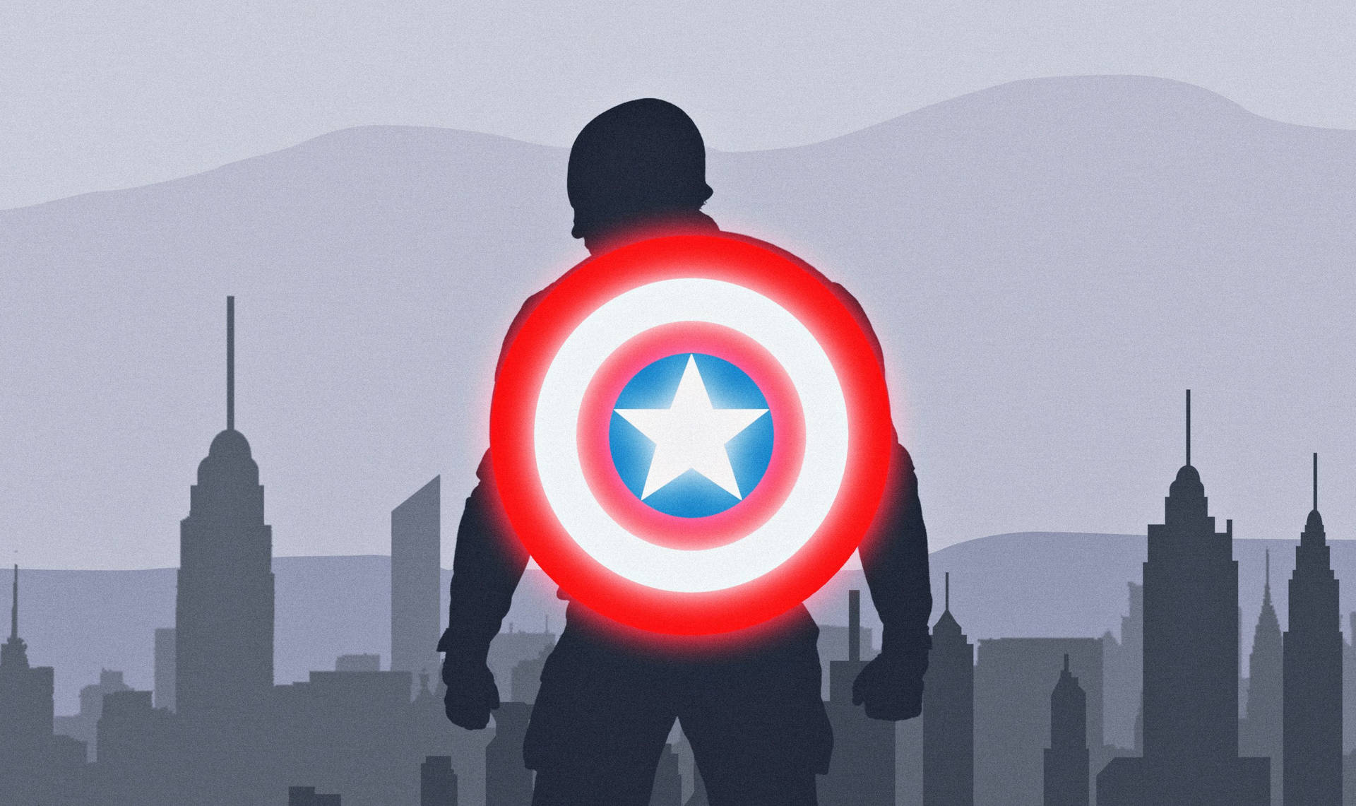 Captain America Protects the World With His Shield Wallpaper