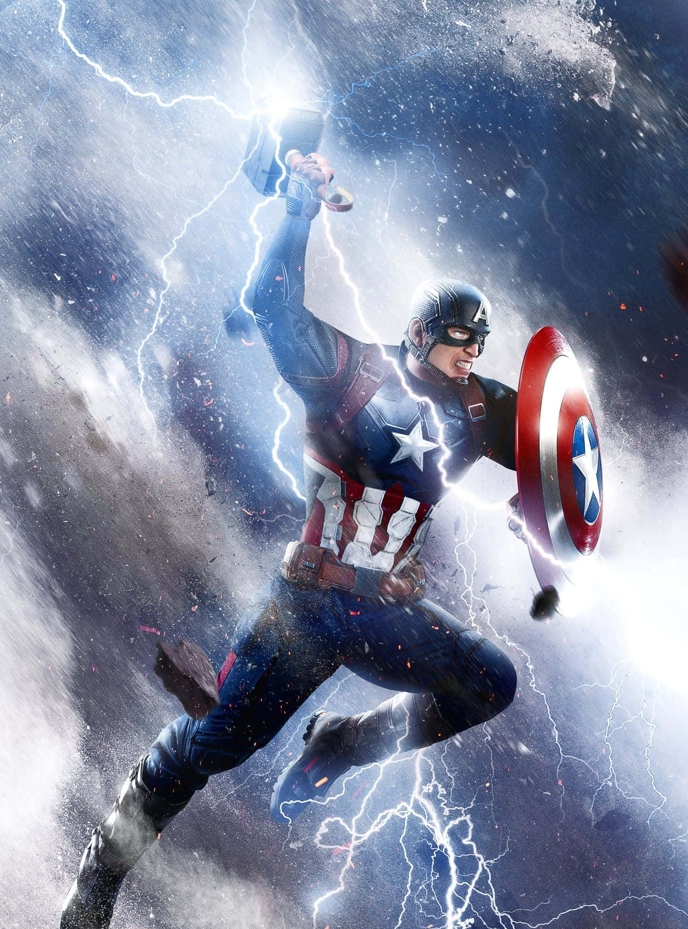 "Fuelled by courage and the American spirit, Captain America Cool stands for justice!" Wallpaper