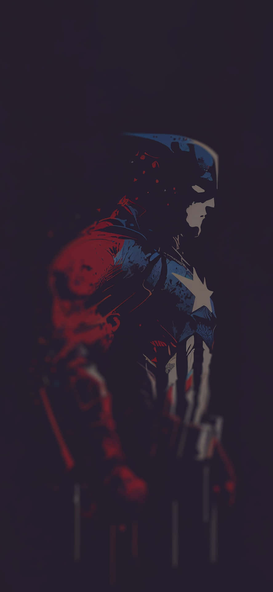 Captain America Dark Illustration Wallpaper