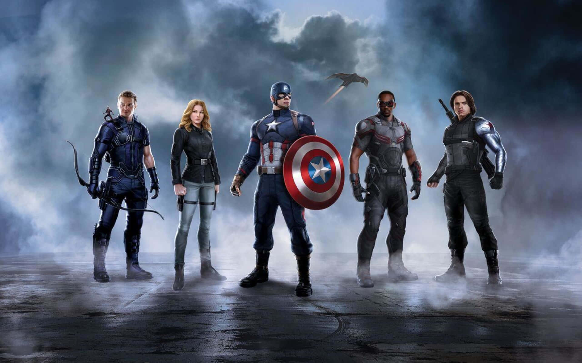 Bliven Superhelt Nu: Captain America Skrivebordsbaggrund. Wallpaper