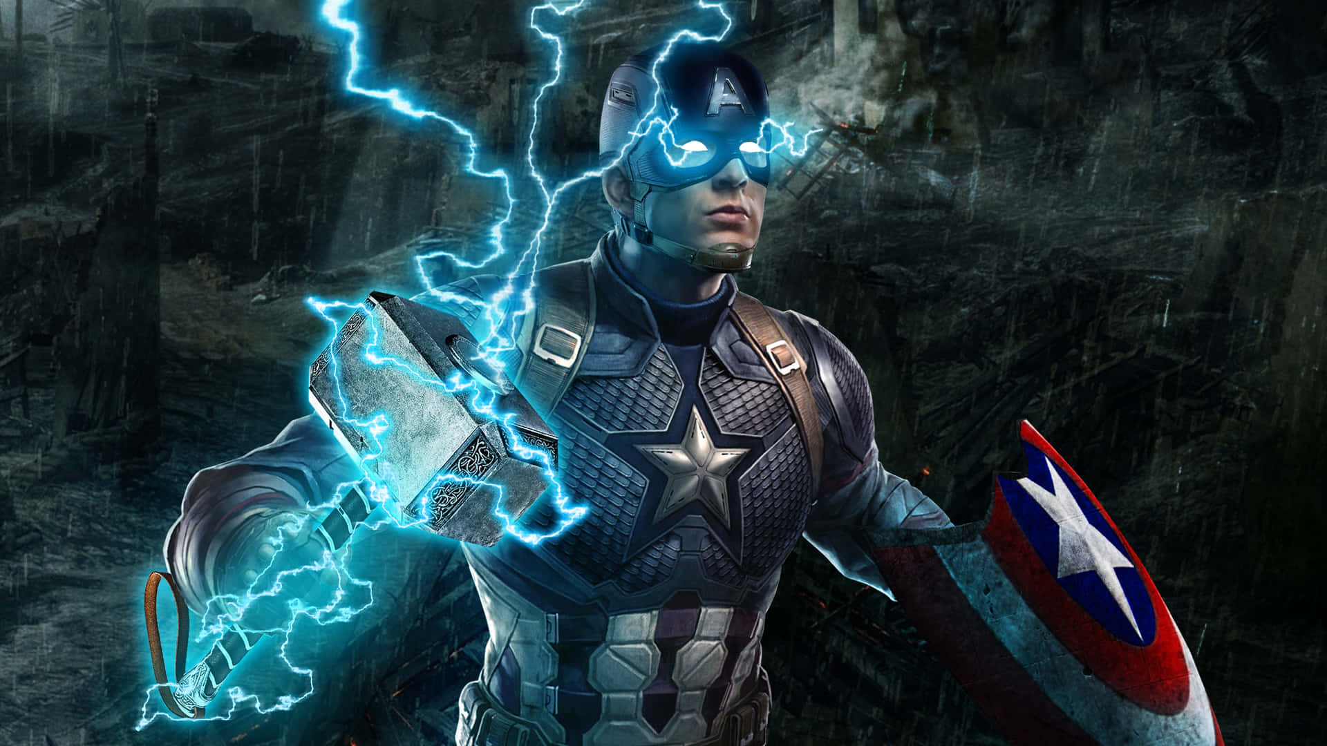 Uniscitia Captain America E Combatti Per La Giustizia Sfondo