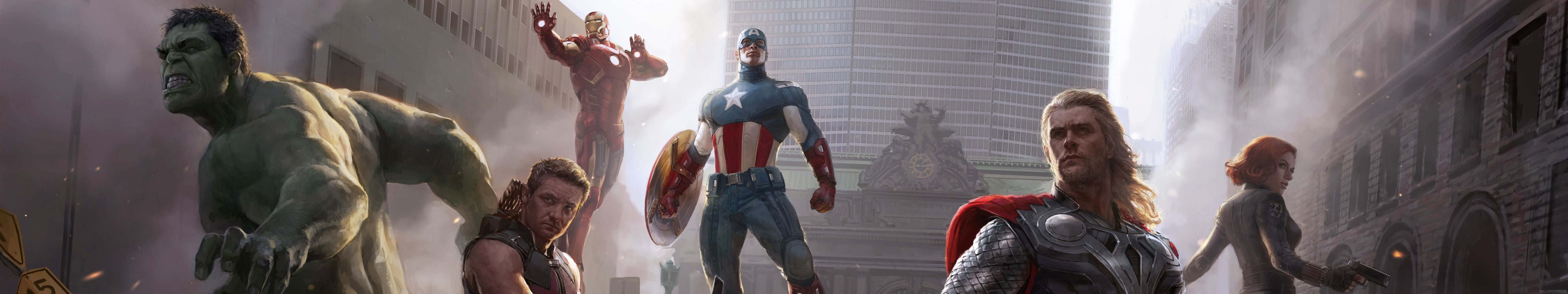 Elcapitán América De Marvel Está Destacado En Dos Monitores Duales. Fondo de pantalla