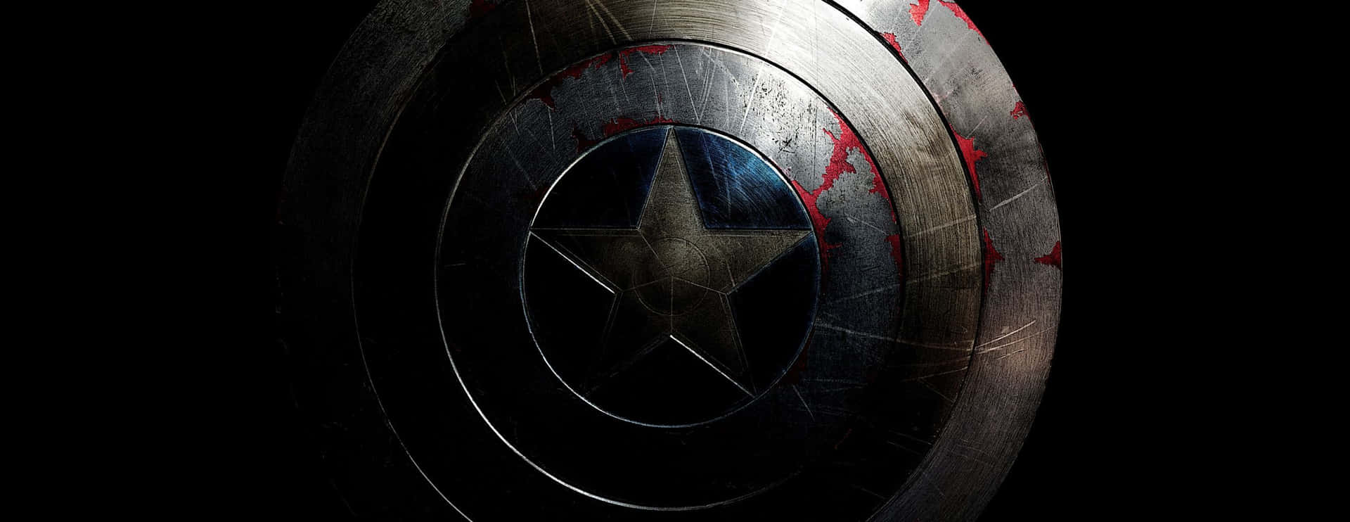 Escudode Vibranium Del Capitán América Para Pantalla Dual Fondo de pantalla