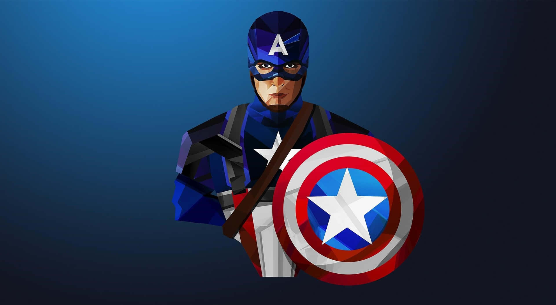 Captain America Geometric Art Wallpaper