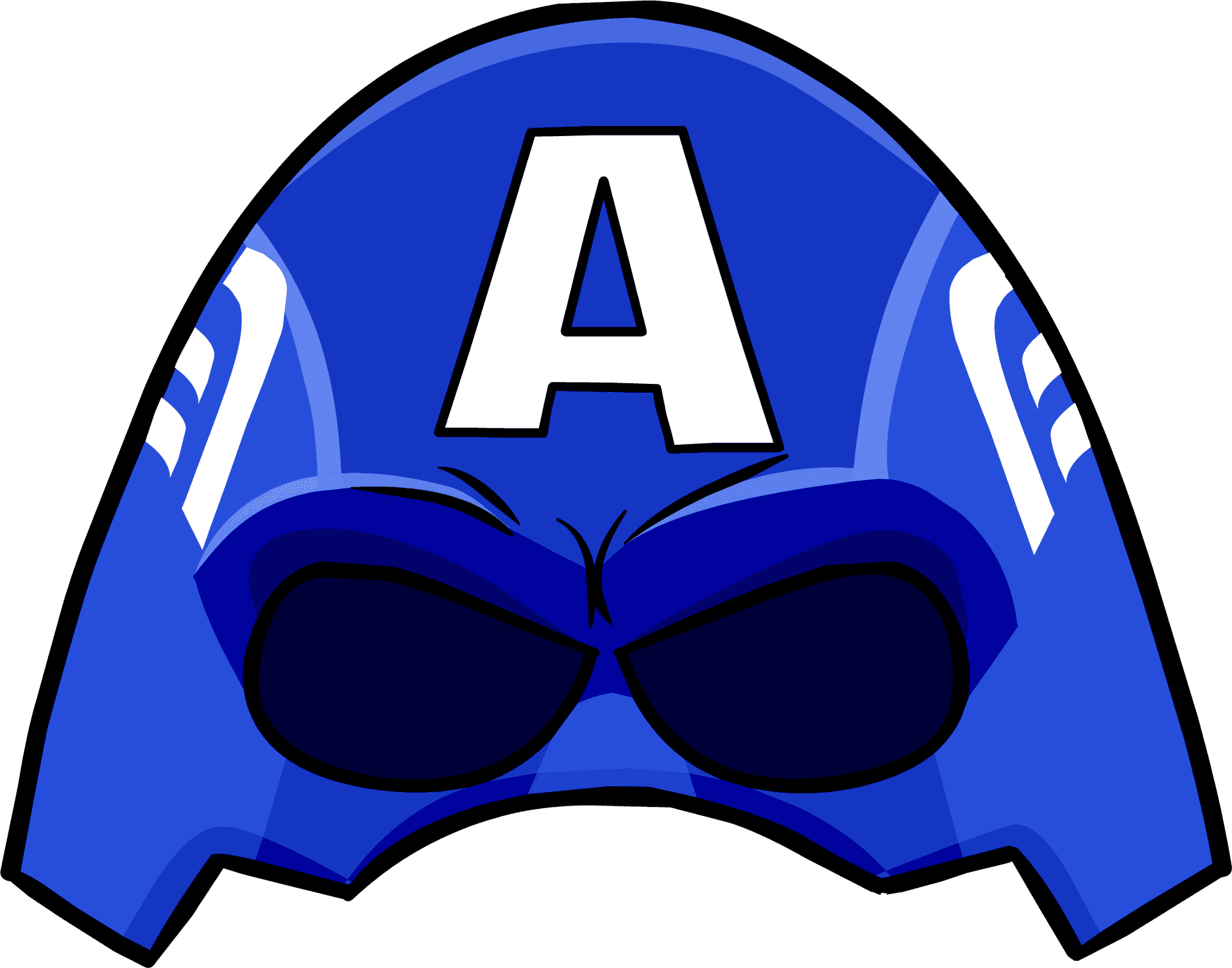 Captain America Helmet Illustration PNG
