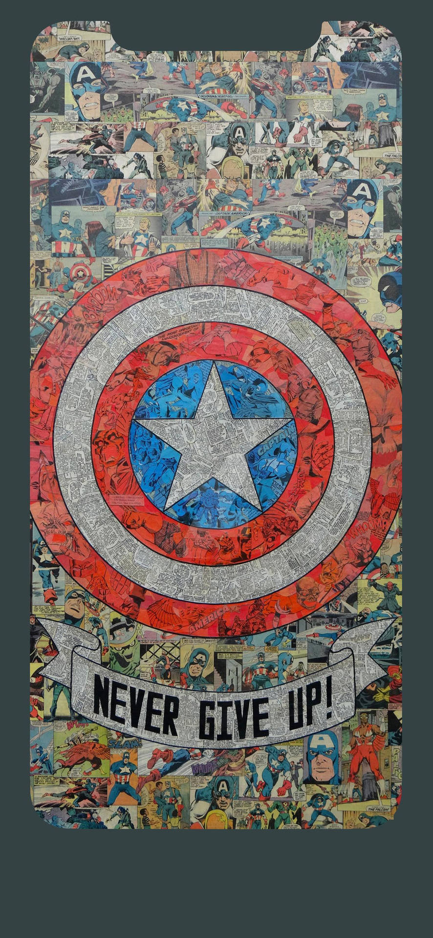 Capitánamérica Arte De Cómics Para Iphone Fondo de pantalla