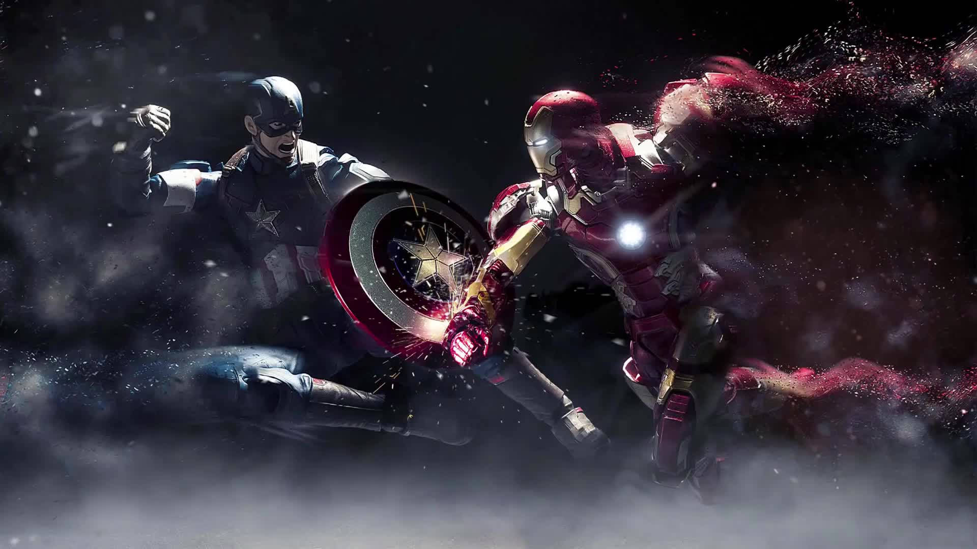 Captain America Iron Man Full Hd Background