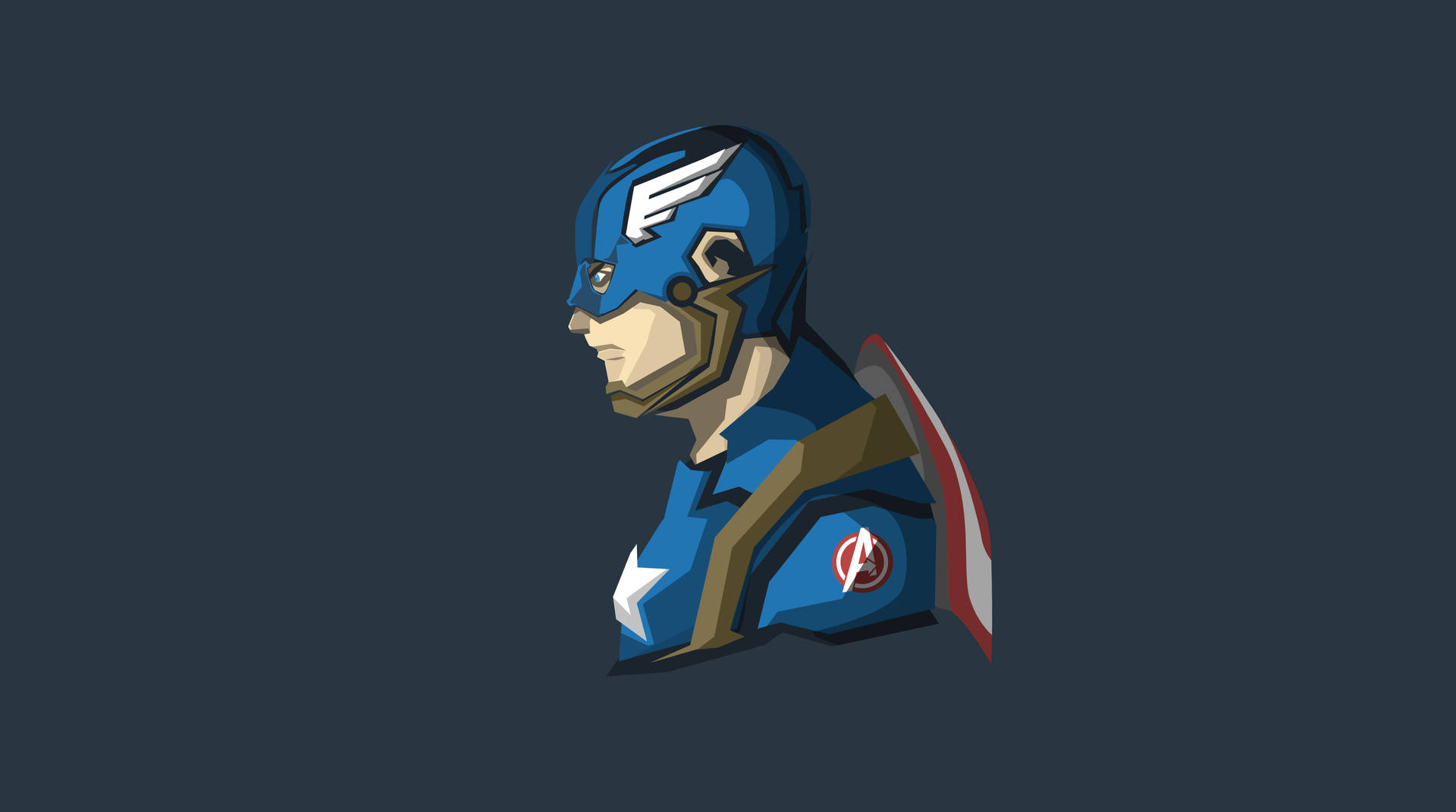 Captain America Laptop Cartoon Wallpaper