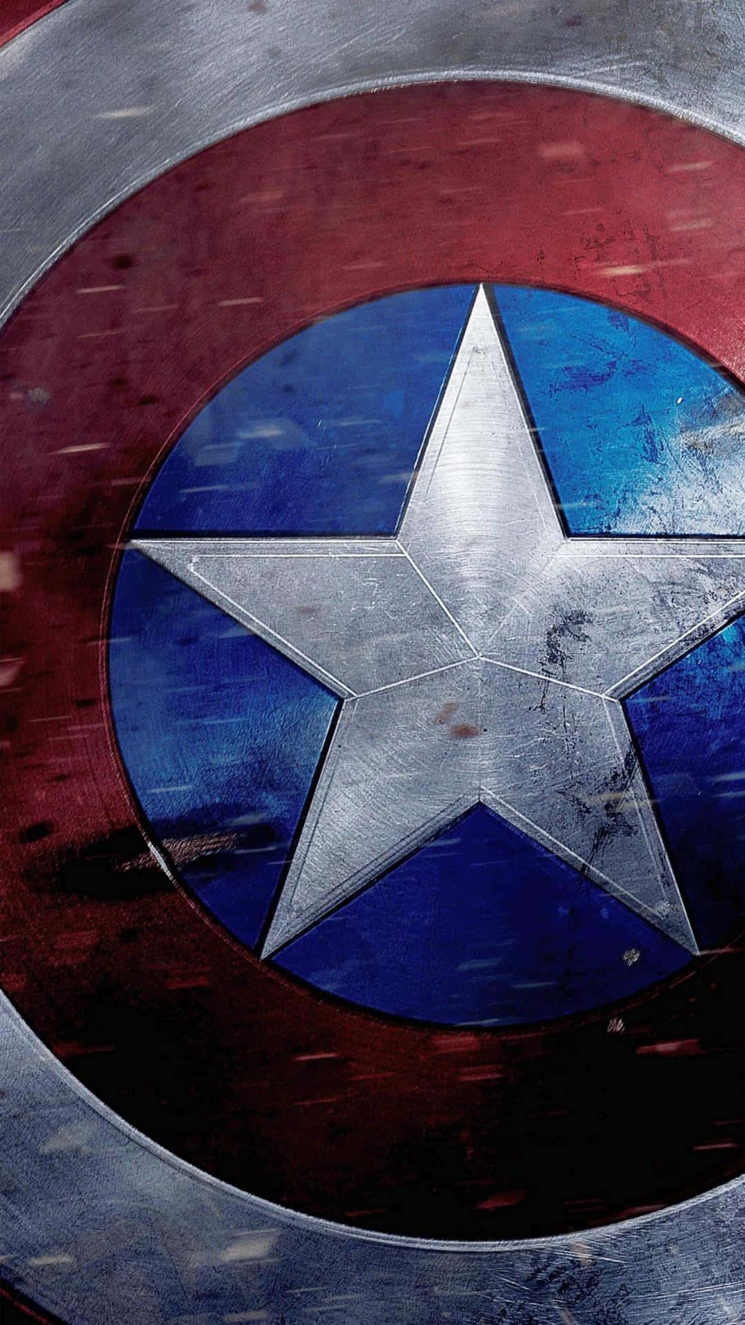 Bold red, white and blue Captain America logo wallpaper Wallpaper