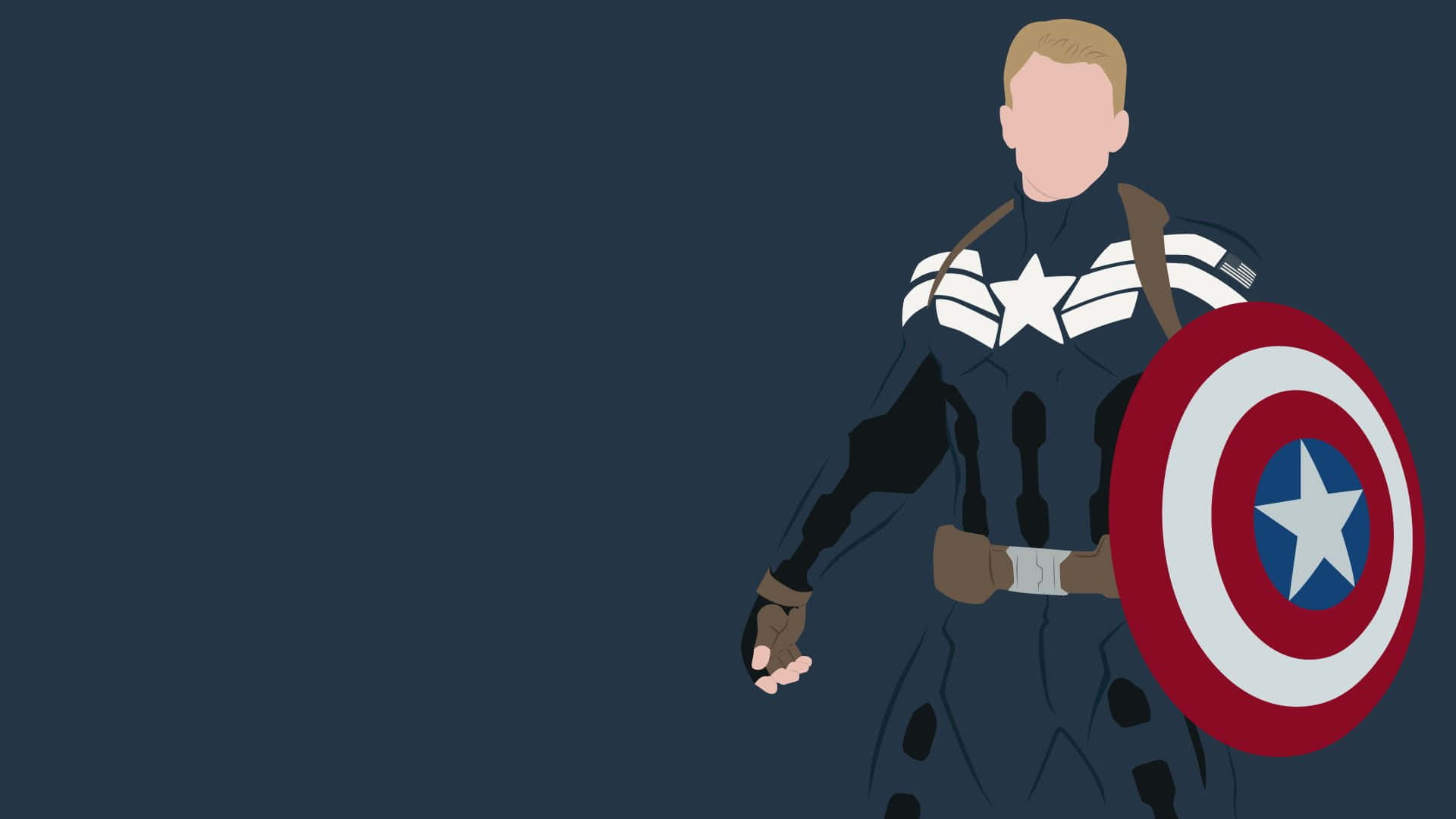 Elicónico Escudo De Capitán América Fondo de pantalla