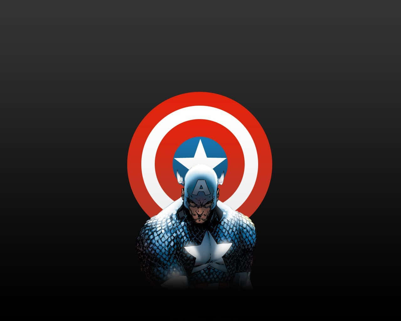 Elicónico Escudo De Capitán América Fondo de pantalla
