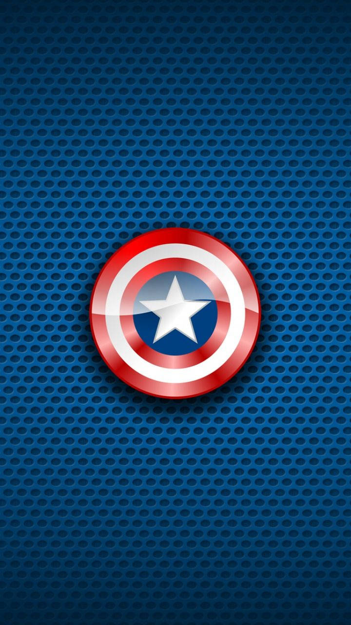 Captain America Mobile Blue Holes Background