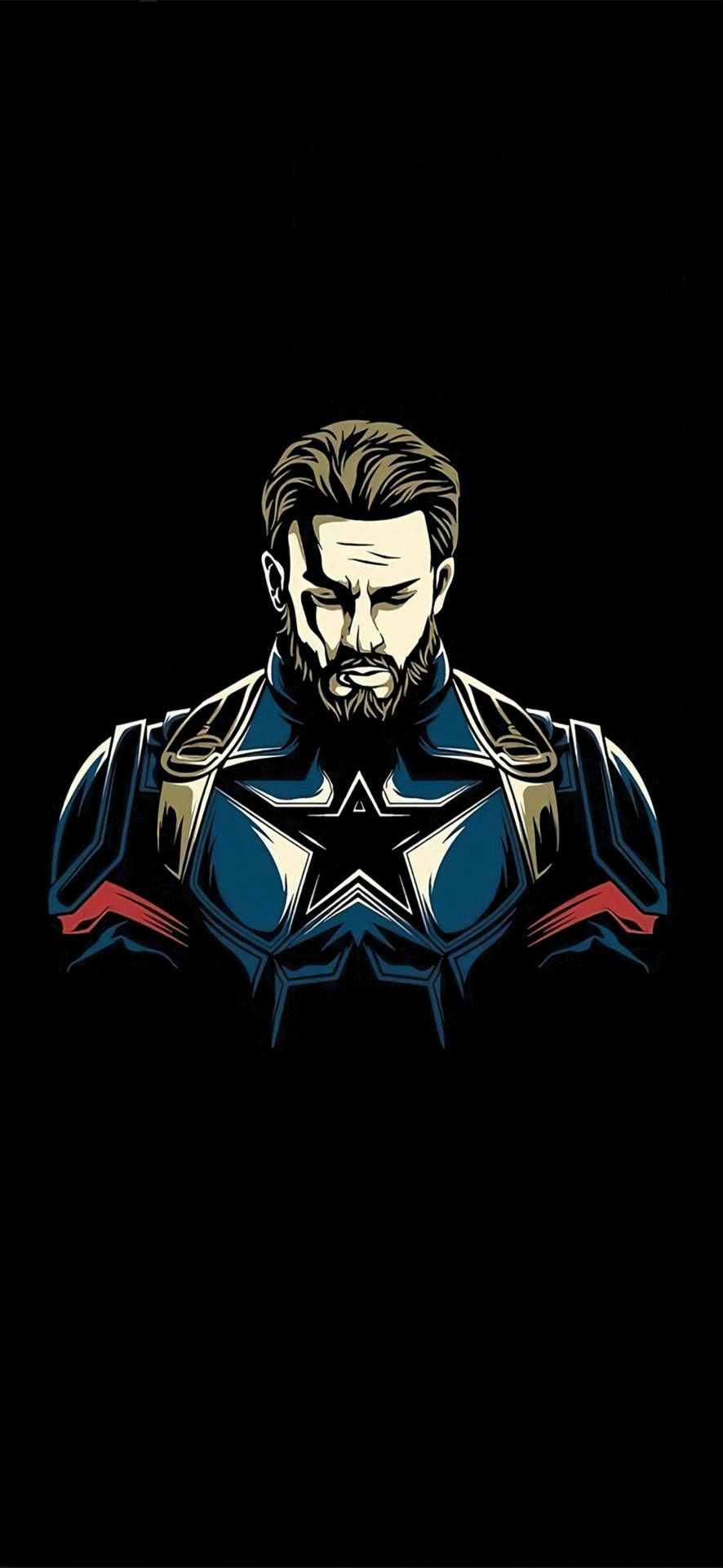 Captain America Mobile Dyb Tanke Ingen Maske Wallpaper