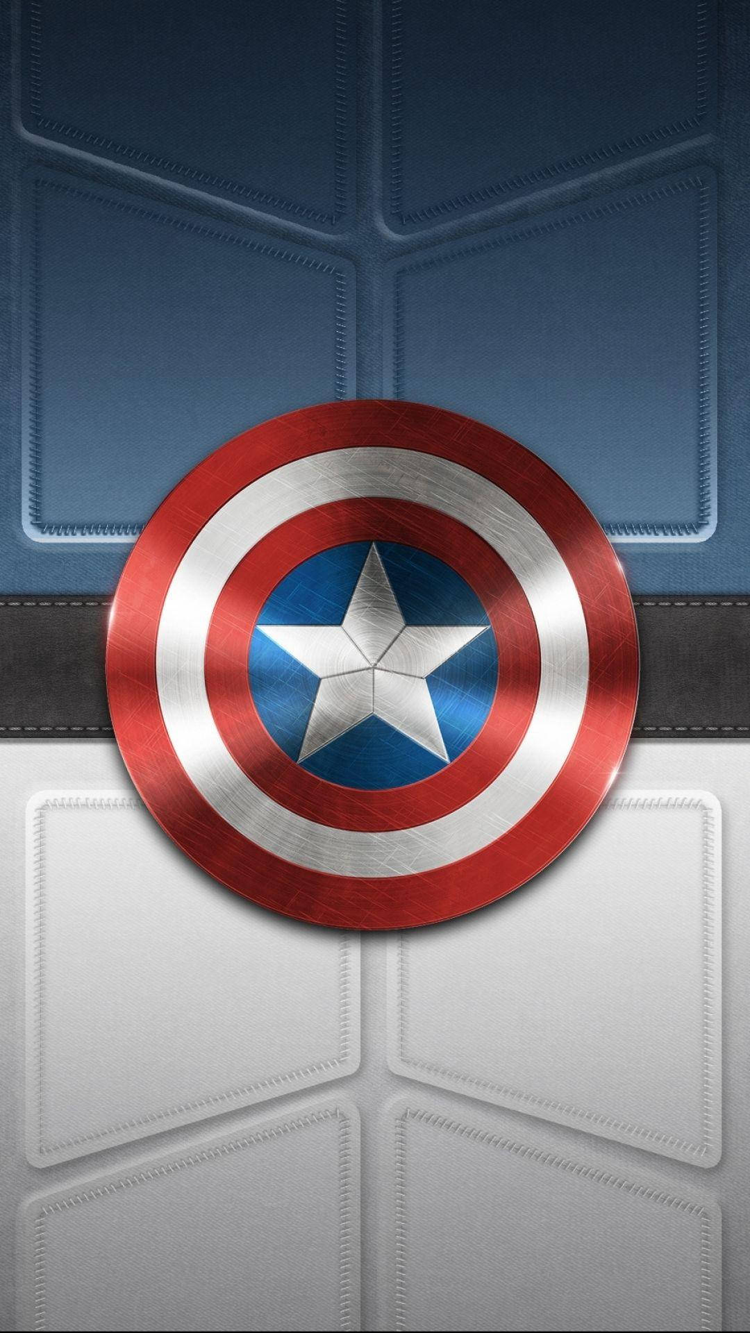 Captain America Mobile Shield Gray Background