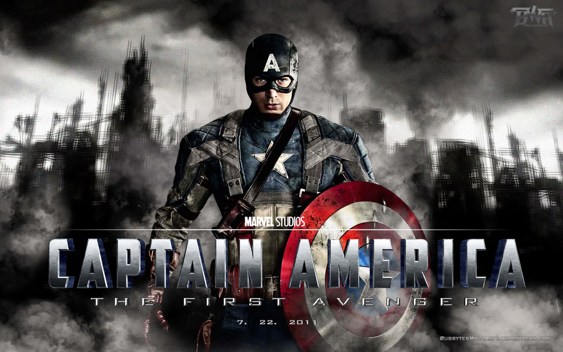 ¡listopara La Acción! Captain America Fondo de pantalla