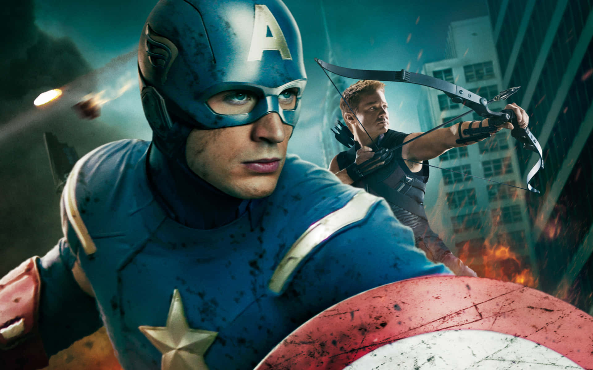 Captain America Archer Movie Scene Wallpaper