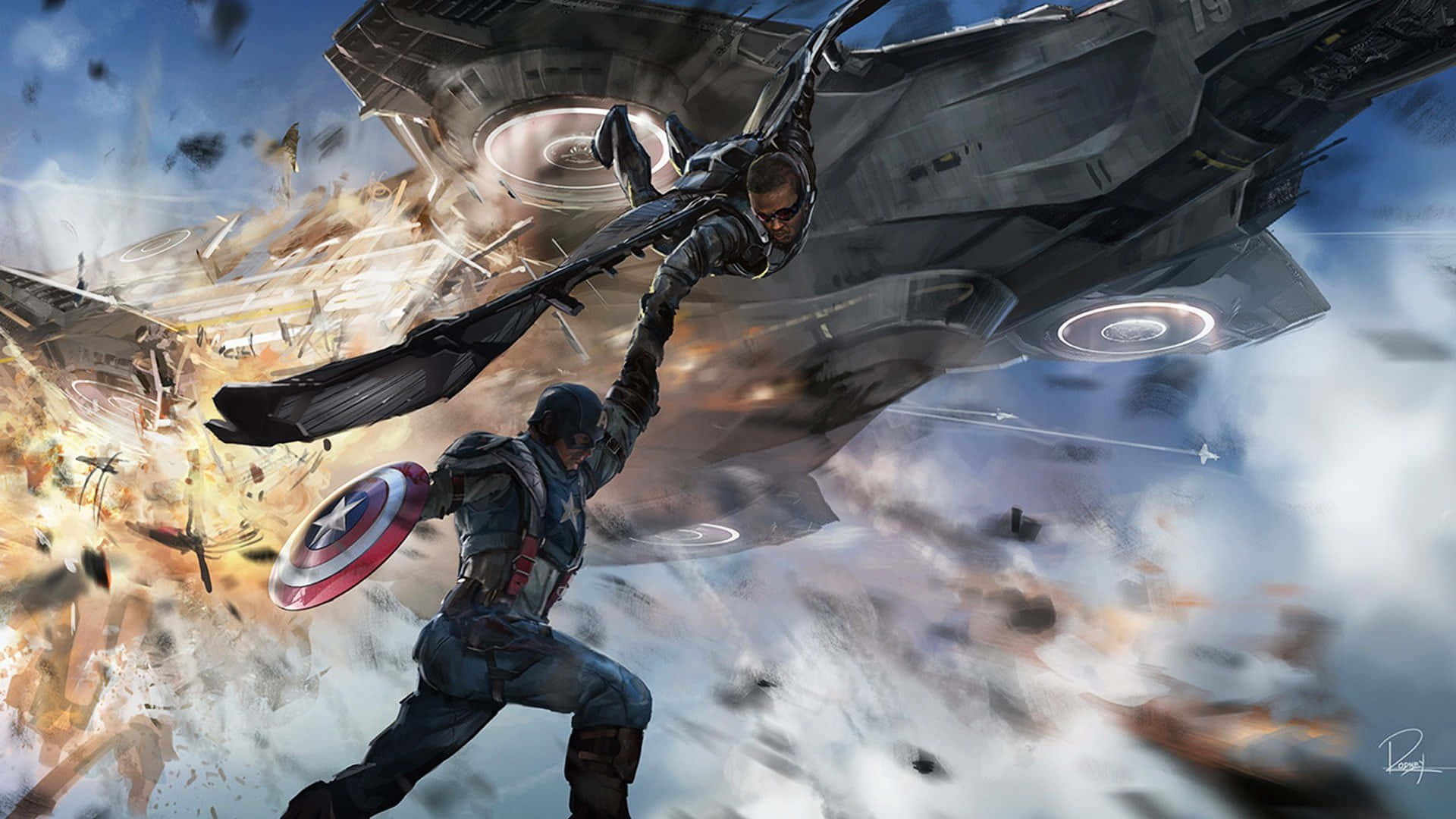 Chris Evans som den elskede Marvel helt, Captain America, adornerer dette tapet. Wallpaper
