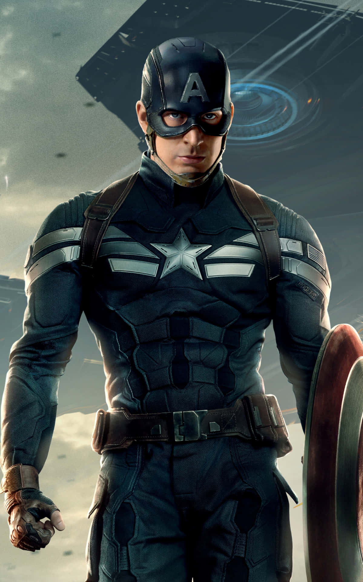 Captain America står stolt til kamp for retfærdighed. Wallpaper