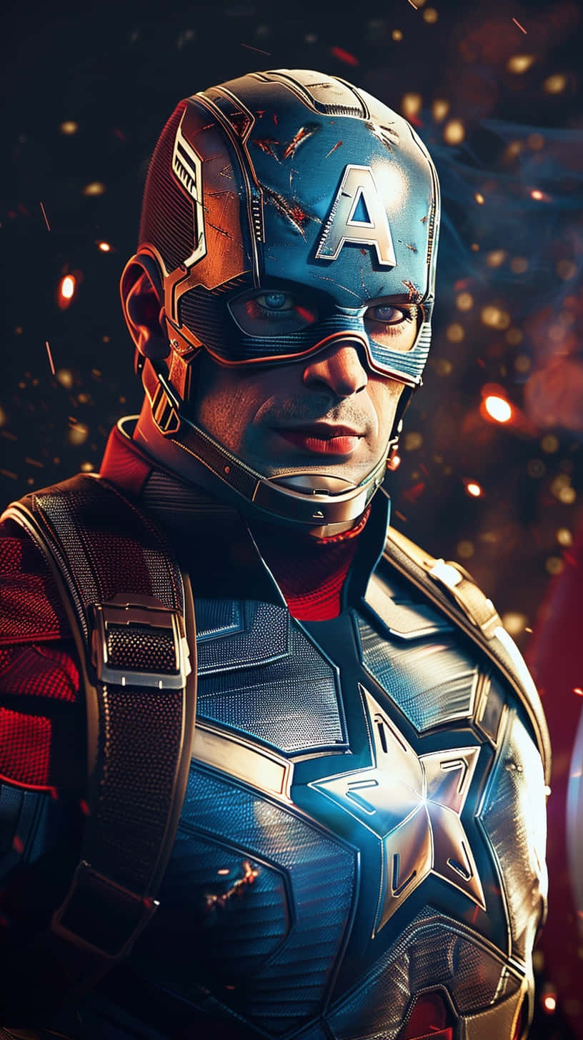 Captain America Portret Avengers Achtergrond