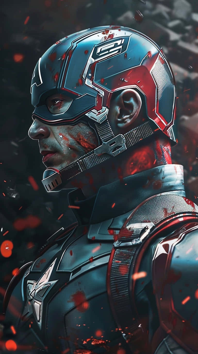 Captain America Profiel Kunstwerk Achtergrond