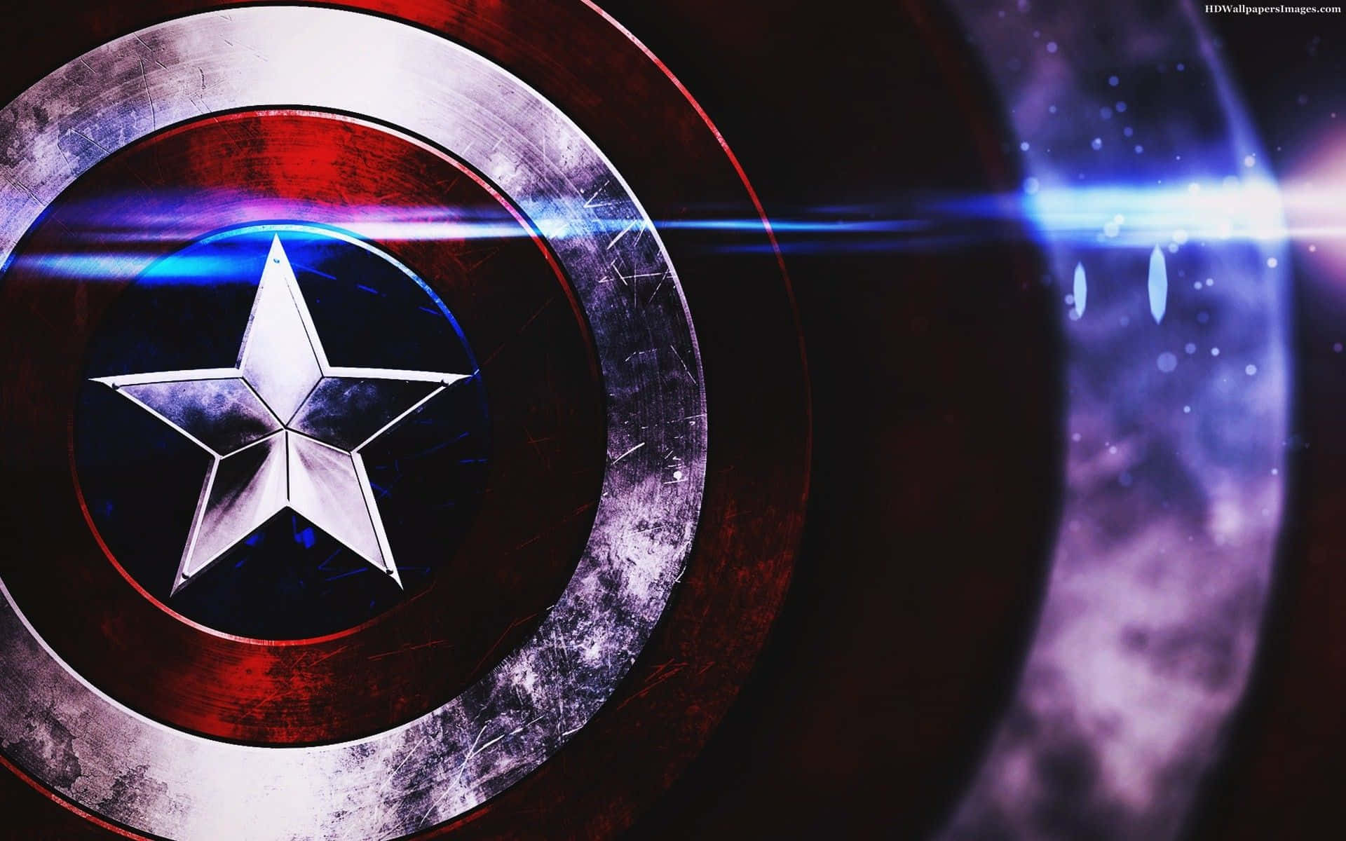 Captain America's Emblem - A Symbol Of Hope And Justice Wallpaper