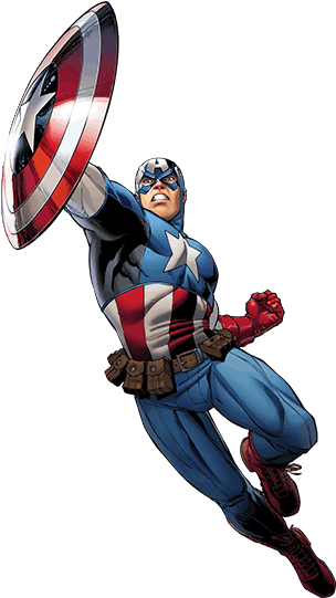 Captain America Shield Action Pose PNG