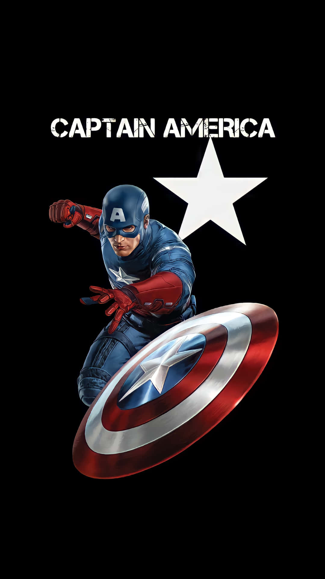 Captain America Shield Actioni Phone Wallpaper Wallpaper