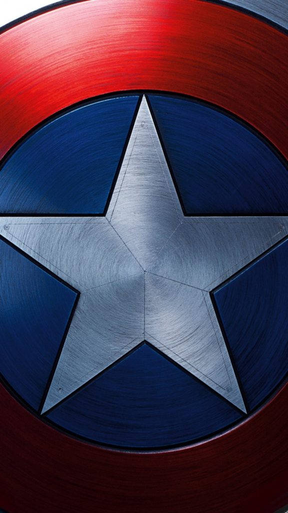 Fondode Pantalla Del Escudo De Capitán América De Cerca Para Móvil. Fondo de pantalla