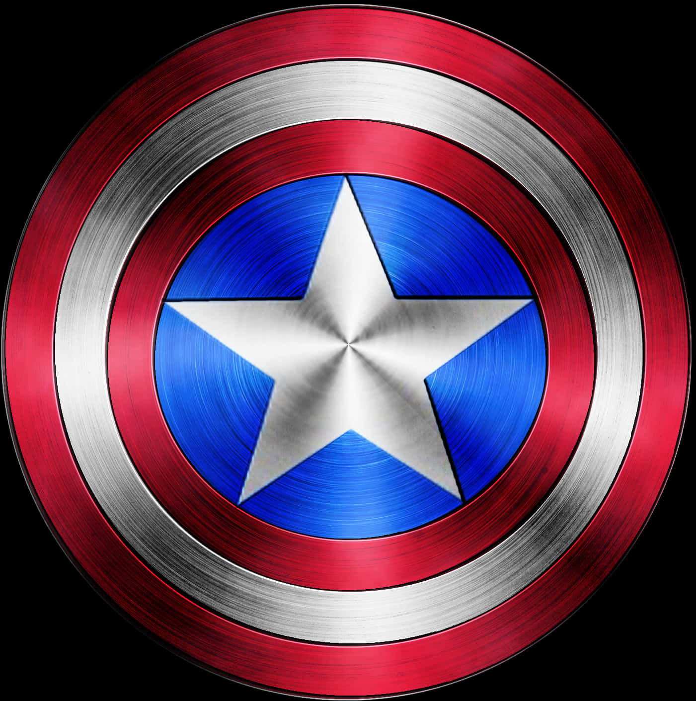 Captain America Shield Iconic Symbol PNG