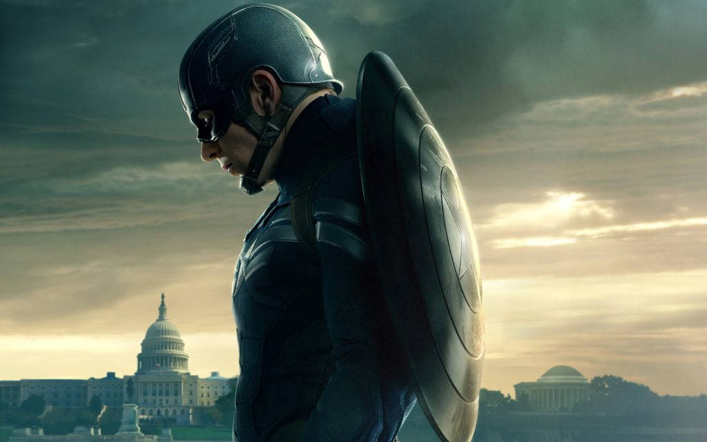 Escudodel Capitán América En Washington Fondo de pantalla