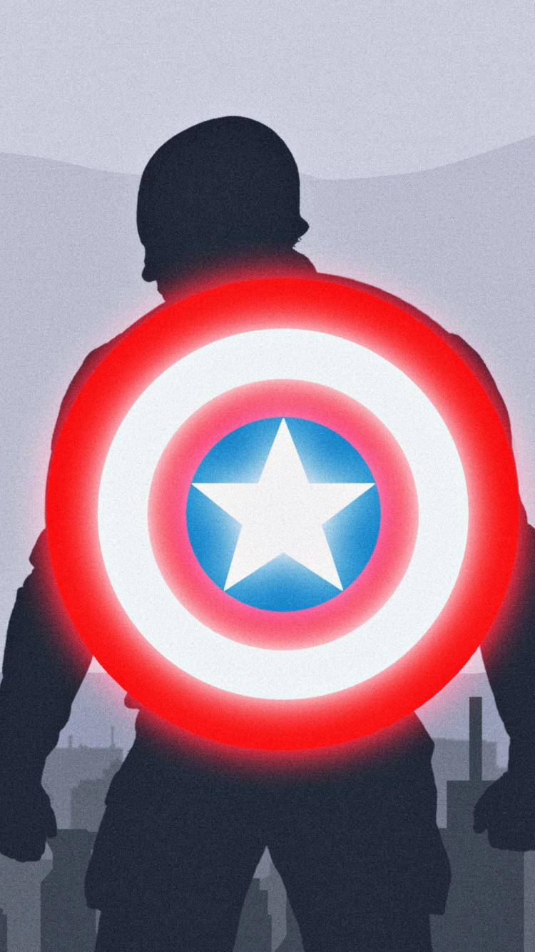 Captain America Shield iPhone Glowing Shield Wallpaper