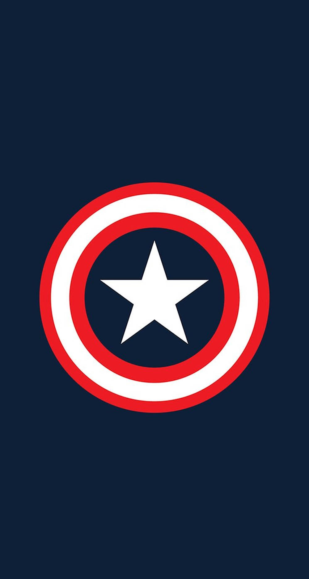 Captain America Shield Iphone Minimalist Dark Blue Picture