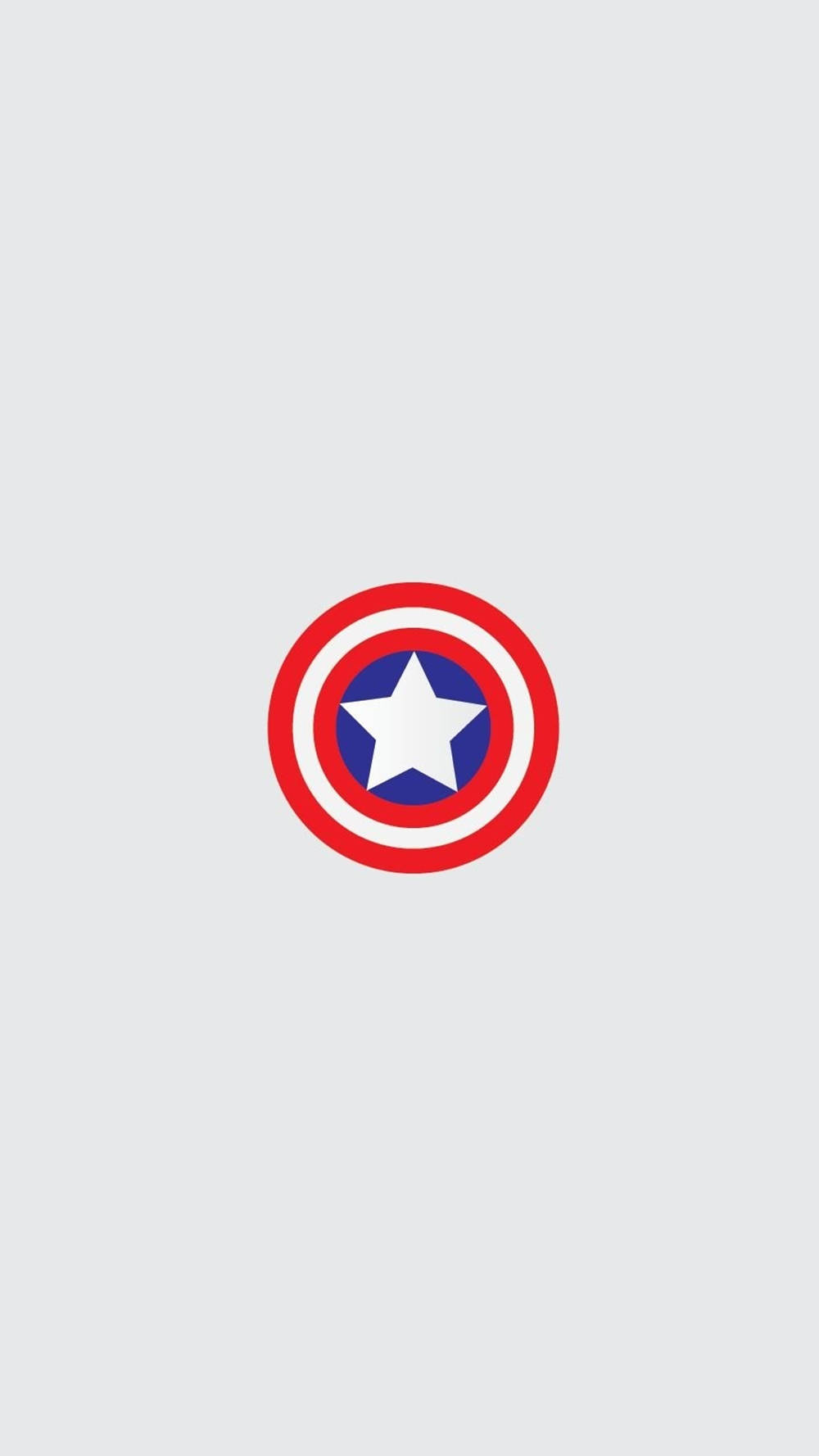 Captain America Shield iPhone Minimalist White Aesthetic Wallpaper
